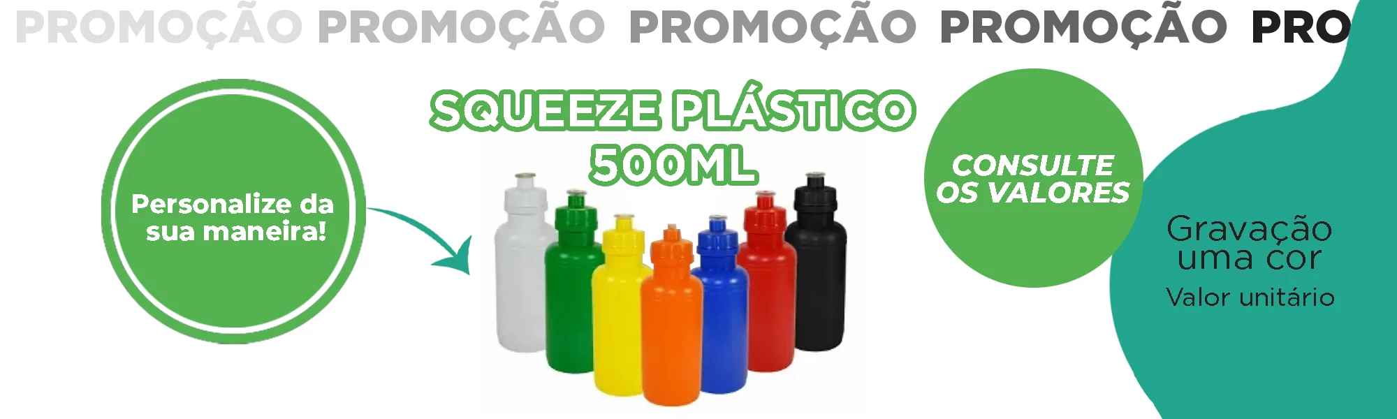 Promoção squeeze plástico